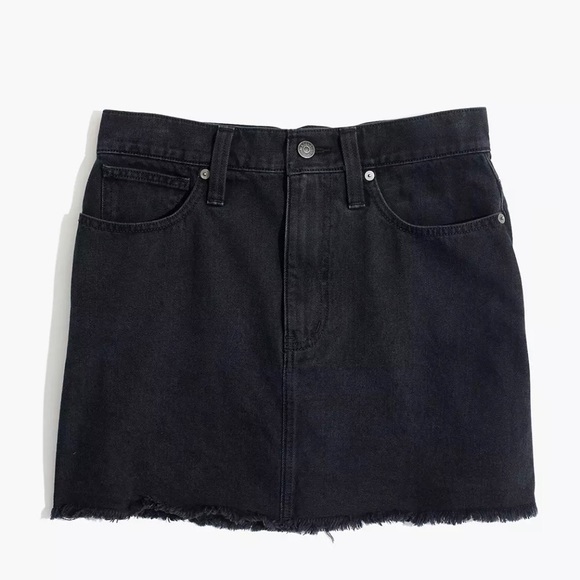 New Madewell Black Denim Mini Skirt size 26 NWT - Picture 5 of 8